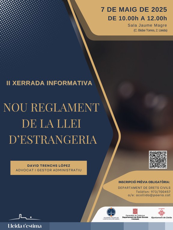2025 05 07_Cartell_II XERRADA NOU REGLAMENT DE LA LLEI D'ESTRANGERIA 