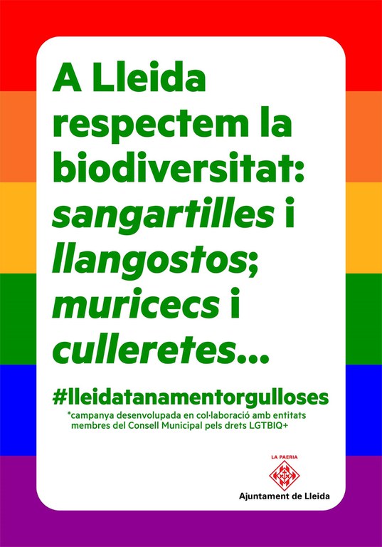 A Lleida respectem la biodiversitat: sangartilles i llangostos; muricecs i culleretes…