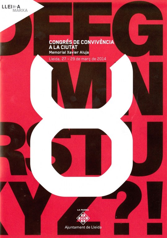 Cartell 8è CONGRÉS DE CONVIVÈNCIA A LA CIUTAT. MEMORIAL XAVIER ALUJA