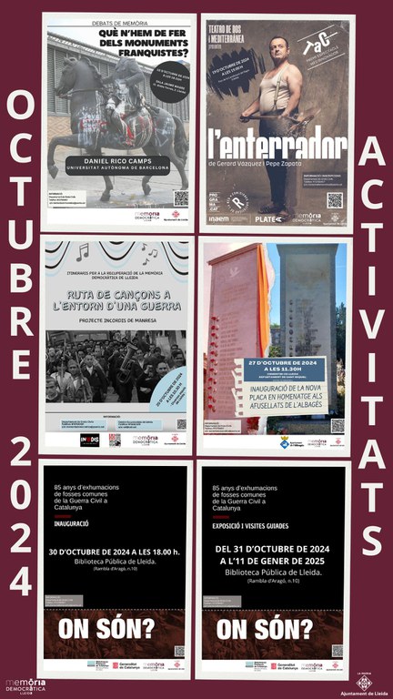 OCTUBRE 2024 - ACTIVITATS DE MEMÒRIA DEMOCRÀTICA