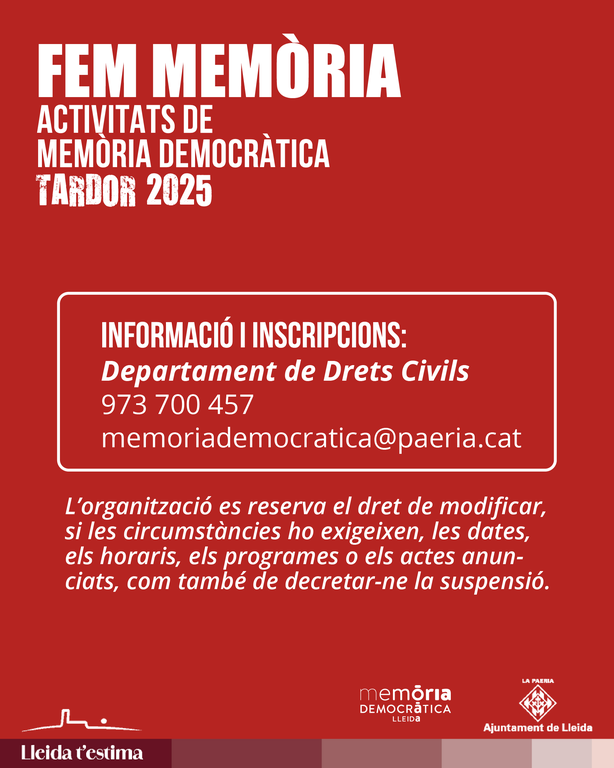 FEM MEMÒRIA -TARDOR 2025-