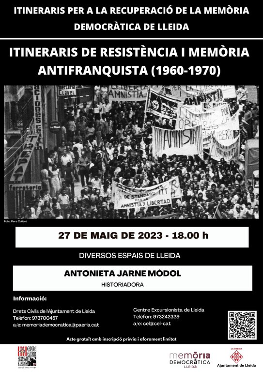 2023 05 27_CARTELL._ITINERARIS DE RESISTÈNCIA I MEMÒRIA ANTIFRANQUISTA (1960-1970)_ 2A PART