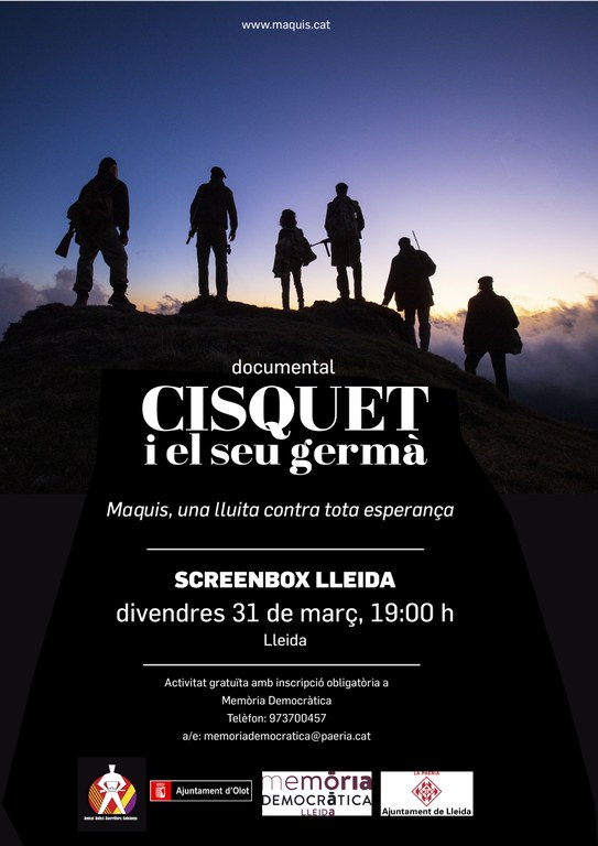 2023 03 31_CARTELL_PROJECCIÓ DEL DOCUMENTAL: “CISQUET I EL SEU GERMÀ”