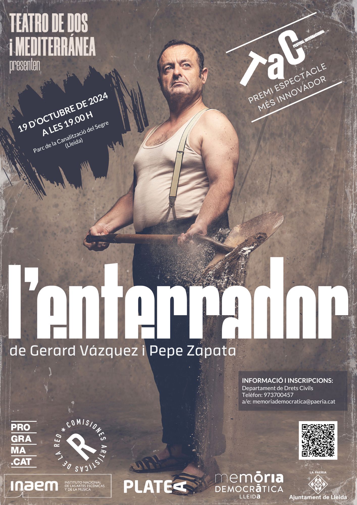 2024 10 19_Cartell_L'ENTERRADOR - OBRA DE TEATRE -