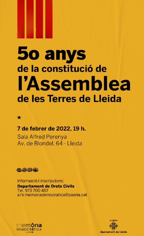 Cartell_2022 02 07_50 anys de l'Assemblea de les Terres de Lleida