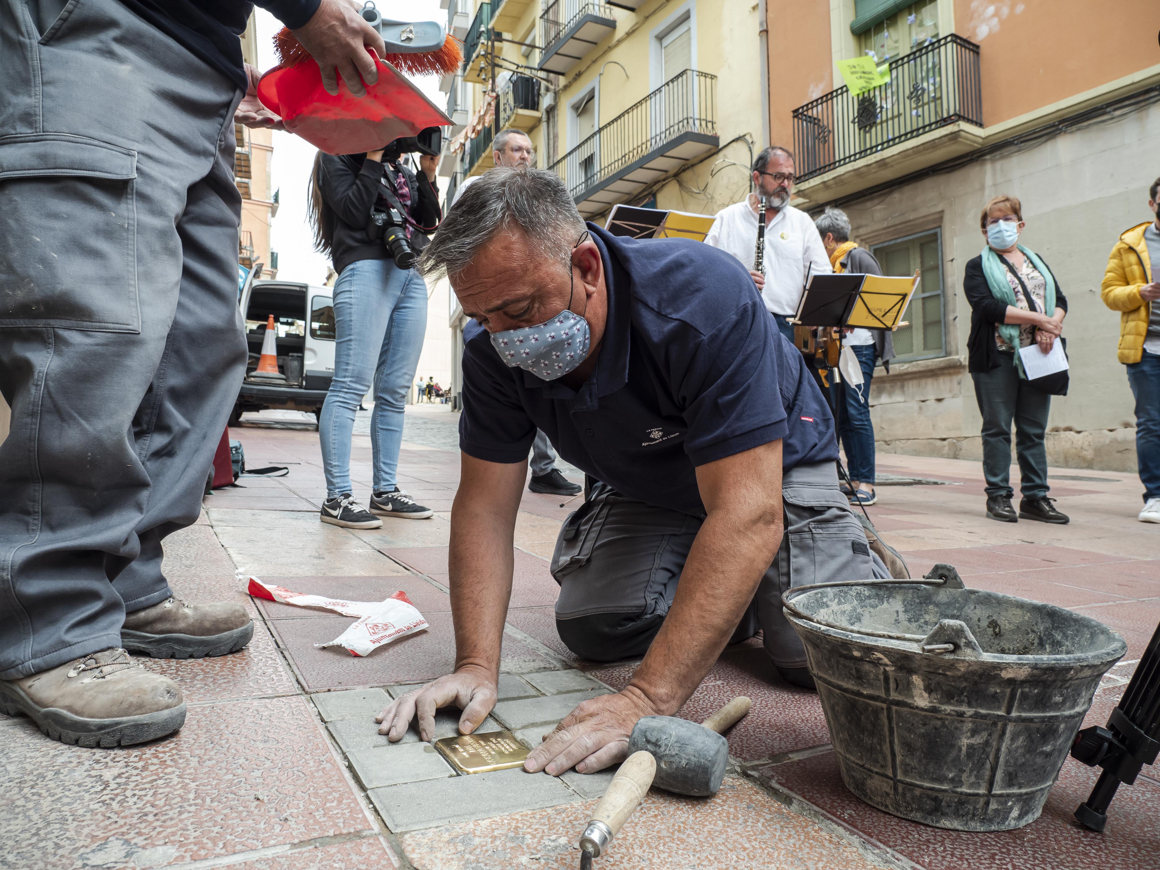 2021 05 22 stolpersteine a la ciutat de Lleida