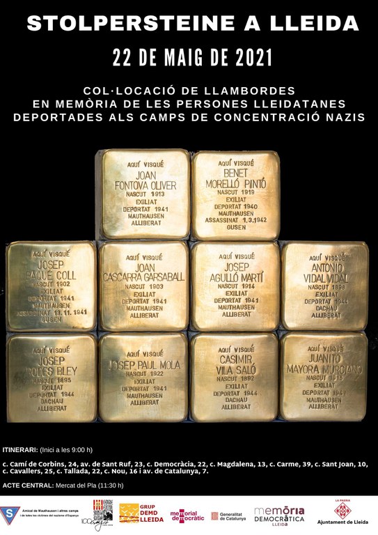 2021 05 22 Cartell_stolpersteine a la ciutat de Lleida