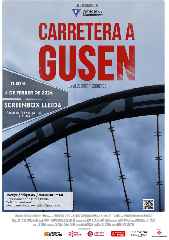 2024 02 04_Cartell_PROJECCIÓ DEL DOCUMENTAL “CARRETERA  A GUSEN”