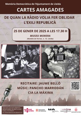 2025 01 25_Cartell_CARTES AMAGADES. (DE QUAN LA RÀDIO VOLIA FER OBLIDAR L’EXILI REPUBLICÀ)