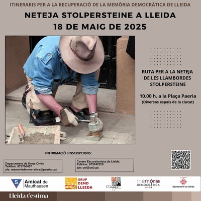 2025 05 18_xxss_ITINERARI: RUTA PER A LA NETEJA DE LES LLAMBORDES STOLPERSTEINE DE LA CIUTAT DE LLEIDA