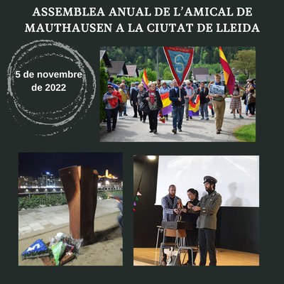2022 11 05_Cartell_ASSEMBLEA NACIONAL D’AMICAL DE MAUTHAUSEN A LA CIUTAT DE LLEIDA