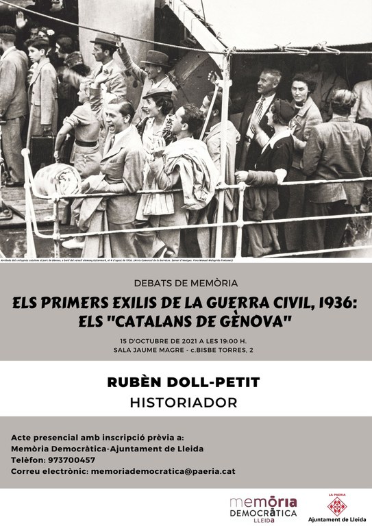 2021 10 15_Cartell-Els primers exilis de la guerra civil 1936_Els Catalans de Gènova