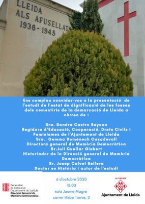 2020_Invitació presentació estudi Fosses Lleida