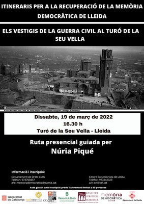 Celebrat el 19 de març de 2022  Itineraris per la recuperació de la Memòria democràtica de Lleida