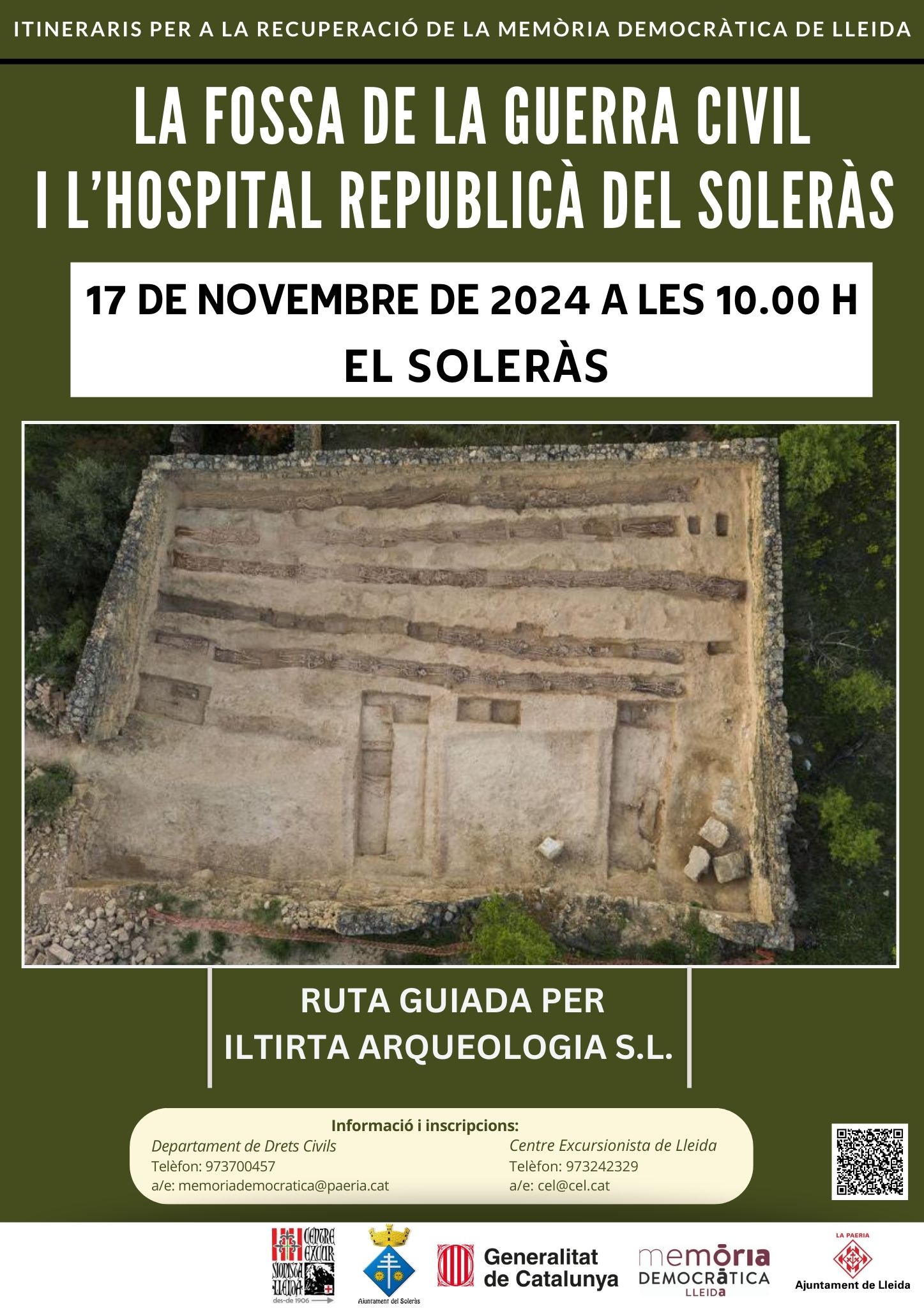 2024 11 17_ Cartell_LA FOSSA DE LA GUERRA CIVIL I L’HOSPITAL REPUBLICÀ  DEL SOLERÀS