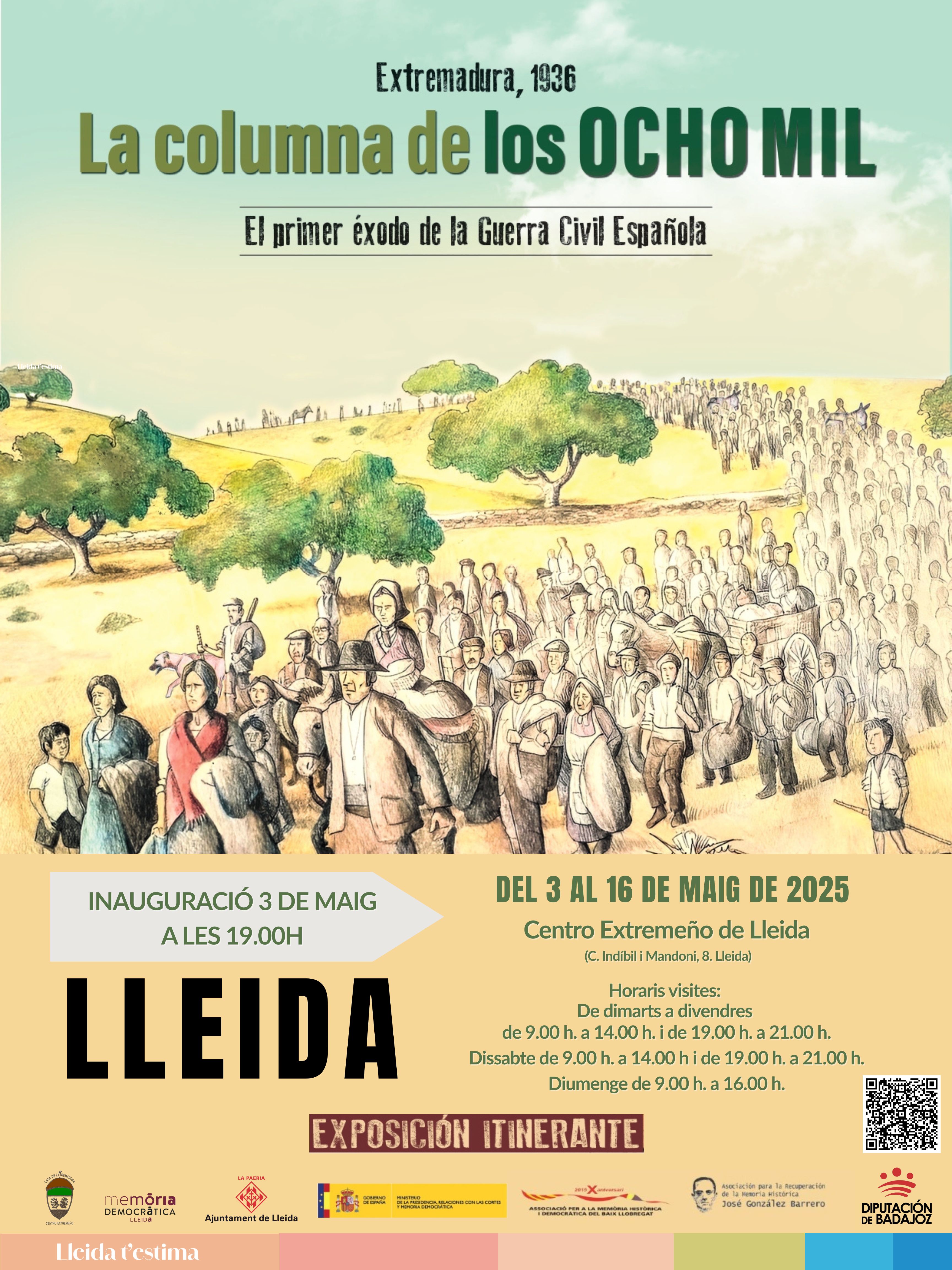 2025 05 03 a 16_cartell_LA COLUMNA DE LOS OCHO MIL. EL PRIMER ÉXODO DE LA GUERRA CIVIL ESPAÑOLA - EXPOSICIÓ I INAUGURACIÓ -