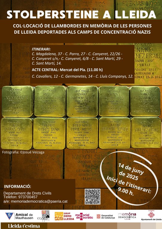 2025 06 14_CARTELL_STOLPERSTEINE A LA CIUTAT DE LLEIDA