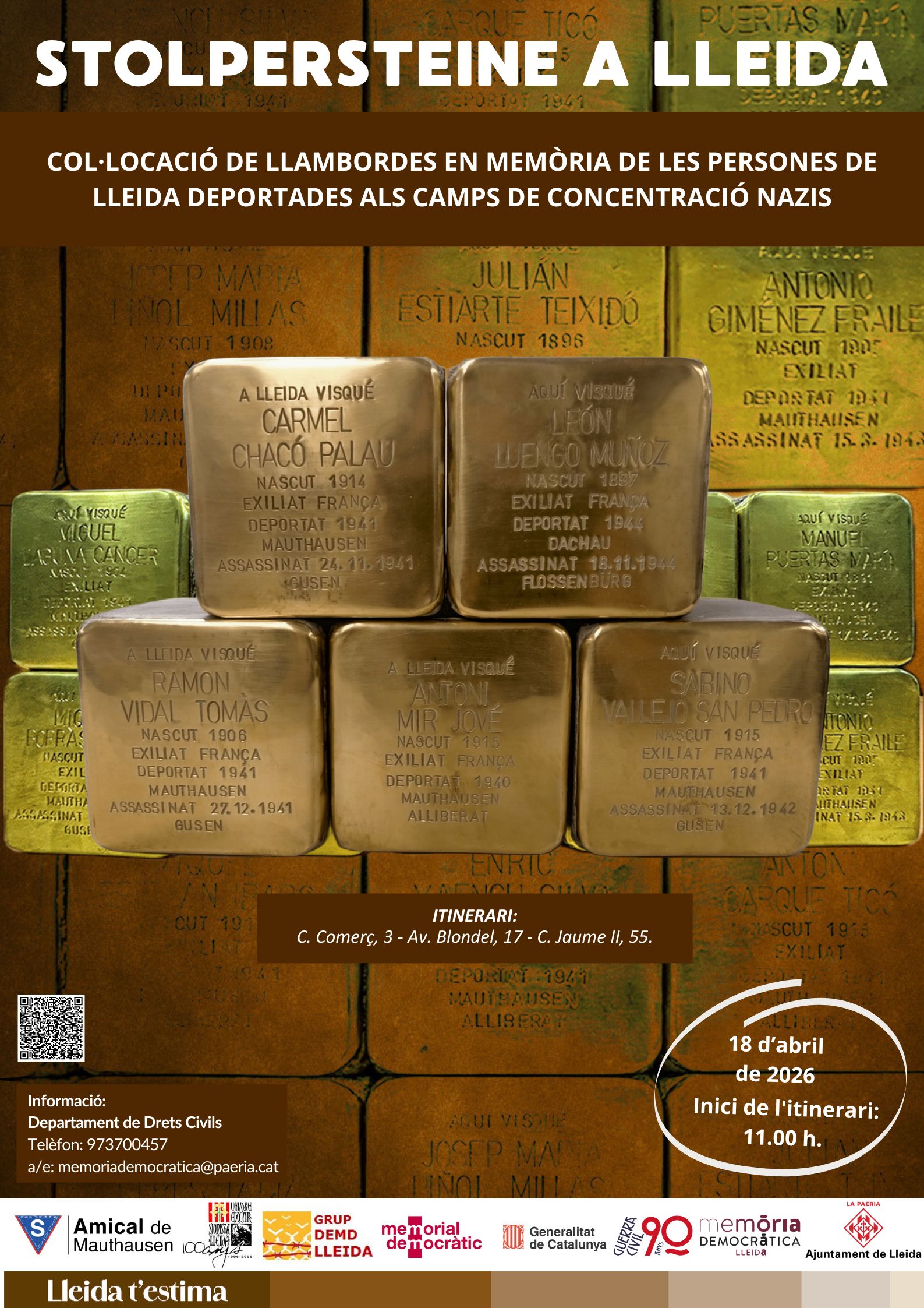 2026 04 18_CARTELL_STOLPERSTEINE A LA CIUTAT DE LLEIDA