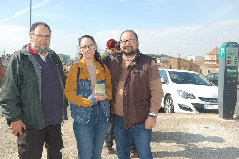 2023 03 18_Col·locació llambordes Stopersteine_Foto: Memòria Democràtica de l'Ajuntament de Lleida.