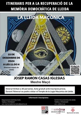 2024 12 15_Cartell_ITINERARI: LA LLEIDA MAÇÒNICA