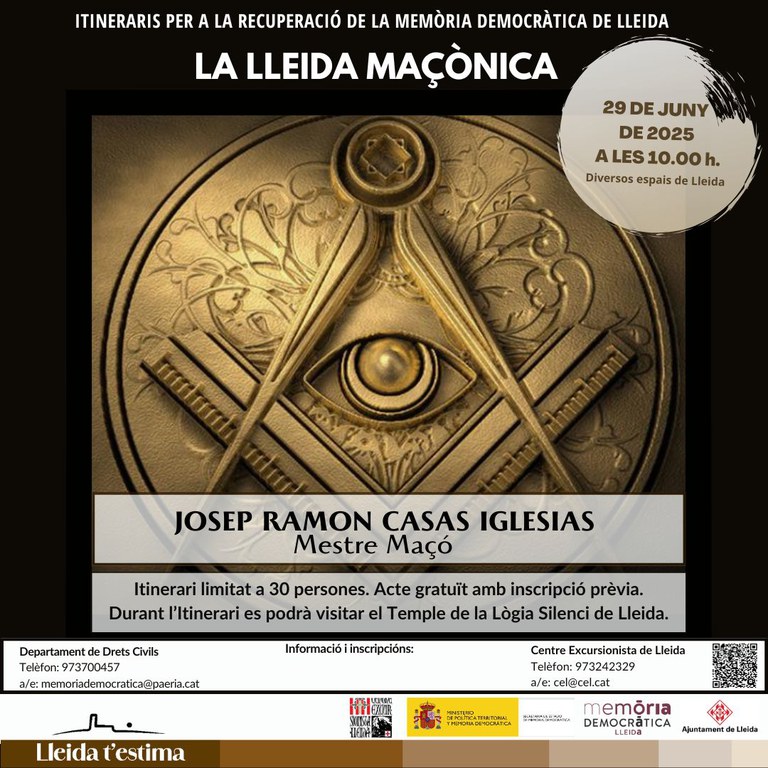 2025 06 29_xxss_ITINERARI: LA LLEIDA MAÇÒNICA