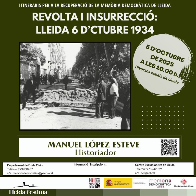 2025 10 05_xxss_ITINERARI_REVOLTA I INSURRECCIÓLLEIDA 6 D'OCUTBRE 1934