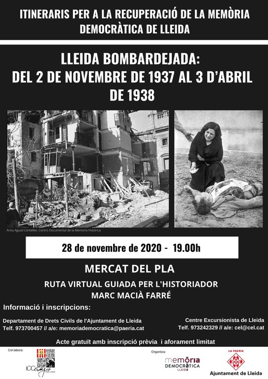 Itinerari Lleida bombardejada del 2 de novembre de 1937 al 3 d'abril